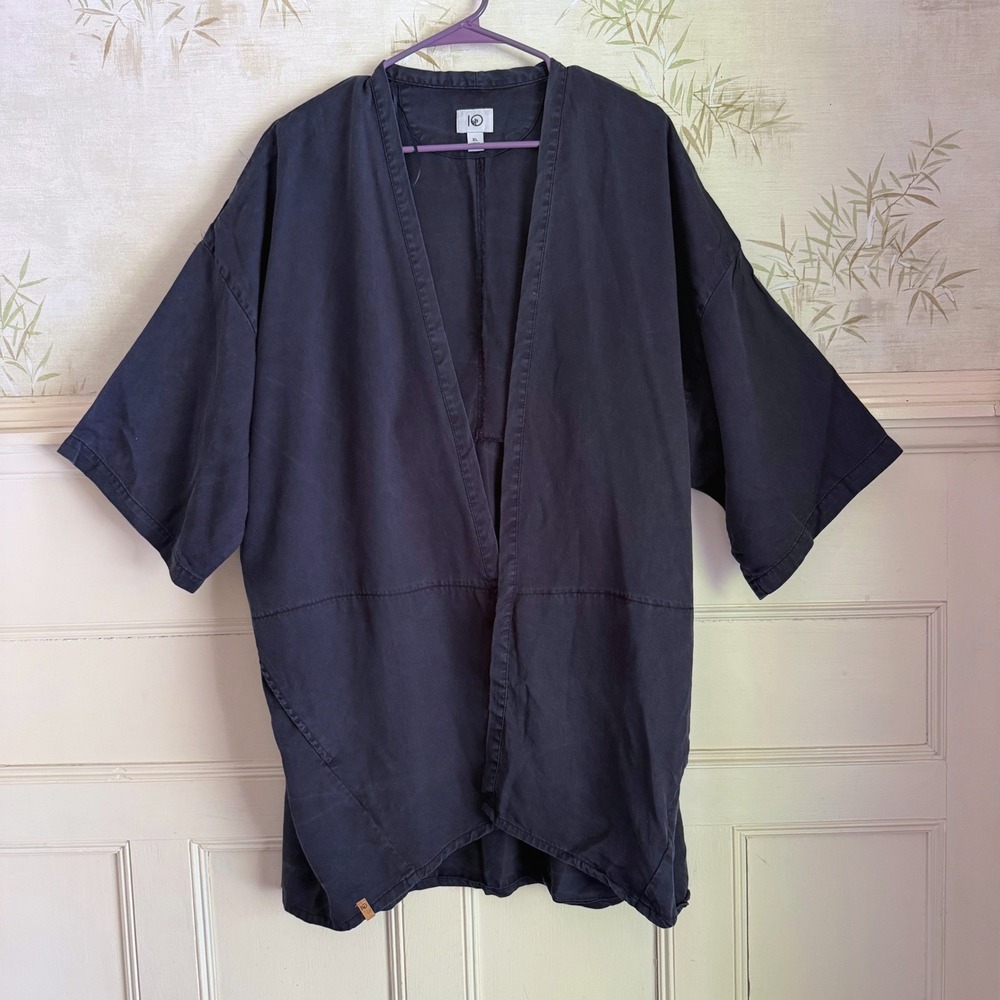 Tentree Navy Blue Kimono Open Front Cardigan Tencel Lyocell Minimalist XL